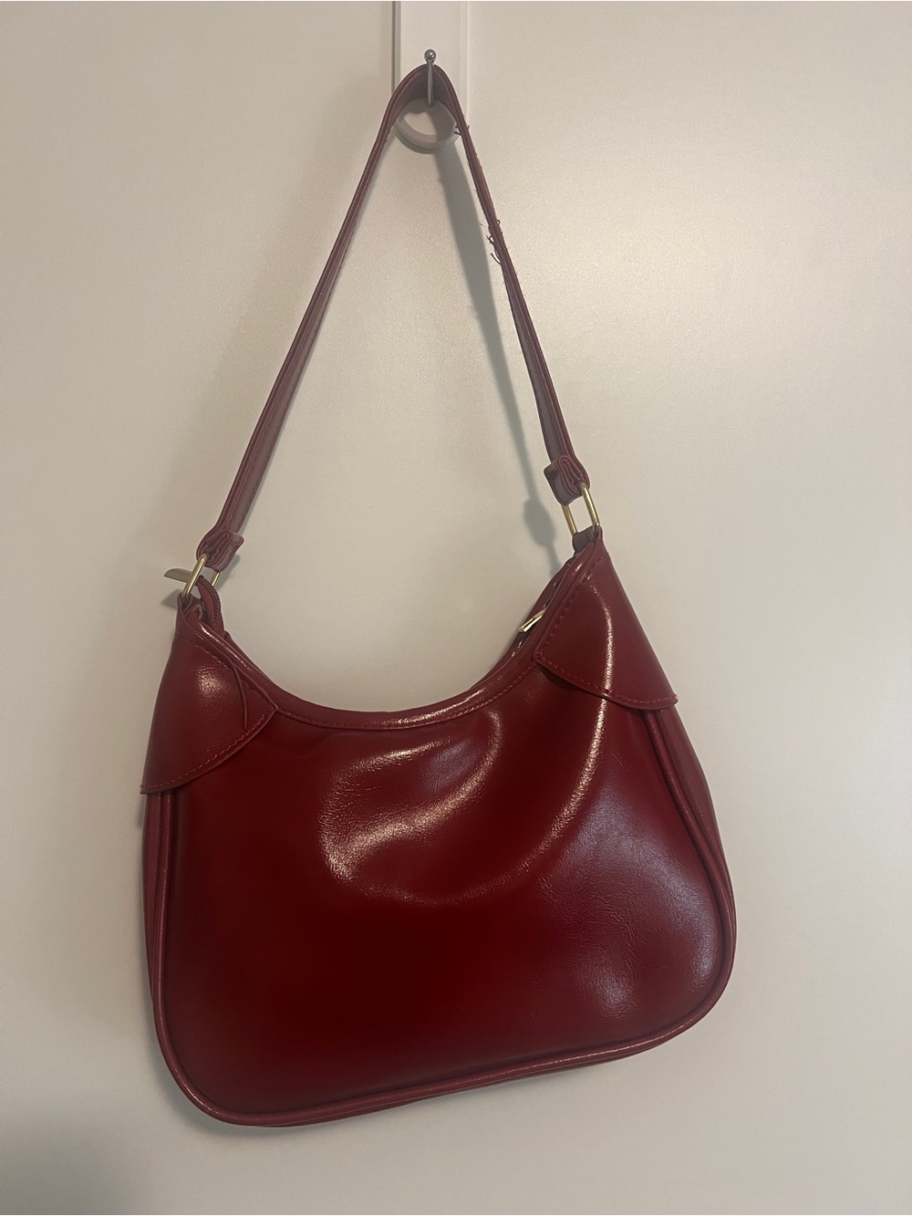 Lily Morgan Croc-Embossed Crescent Hobo Shoulder Bags – Set of 2 (Brown & Red) - Picture 10 of 14